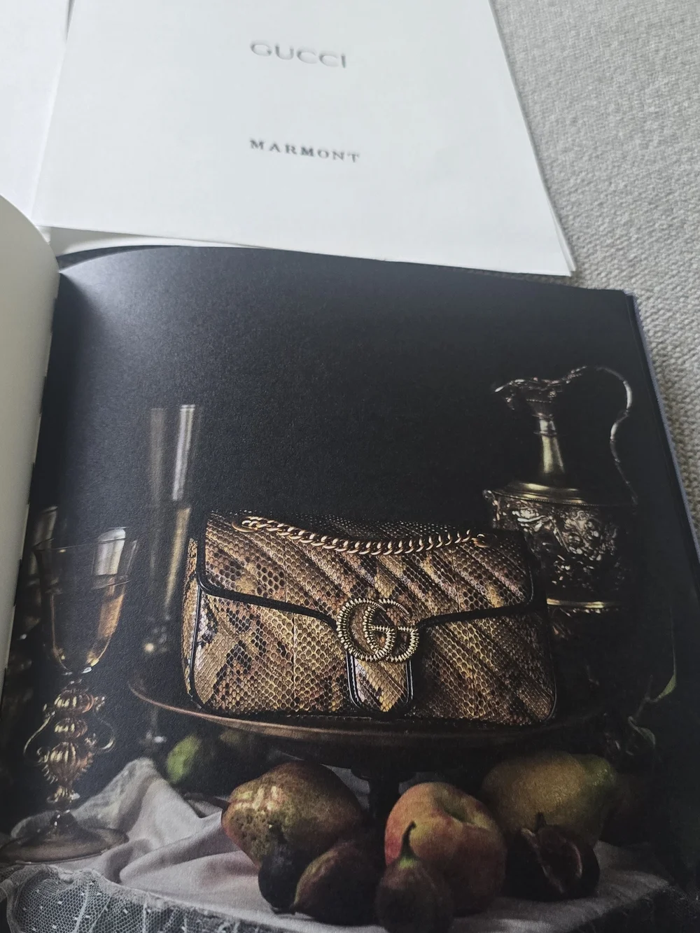 Gucci Marmont Decorative Blue & Gold Accent Book